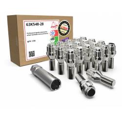 Coyote Premium Wheel Accessories - Coyote 63K548-28 5-Lug Pack Spline Bolt Car M14 1.5x28mm Blk Lugs Only - Image 1
