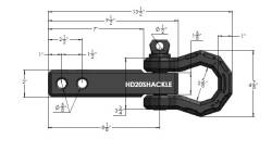 BulletProof Hitches - Bulletproof HD20SHACKLE 2" Heavy Duty Black Multi-Purpose Receiver Shackle DRing - Image 7