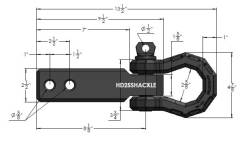 BulletProof Hitches - Bulletproof HD25SHACKLE 2.5" Heavy Duty Black Multi-Purpose Receiver Shackle - Image 8