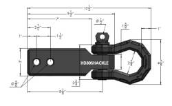 BulletProof Hitches - Bulletproof HD30SHACKLE 3" Heavy Duty Black Multi-Purpose Receiver Shackle/DRing - Image 8