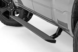 Rough Country Suspension Systems - Rough Country ESR61925 Power Running Boards-Black for 19-26 RAM 1500 Quad - Image 1