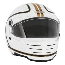Simpson Motorcycle - Simpson Motorcycle M62HONDO1MD M62 Bandit Medium Motorcycle Helmet Hondo White - Image 3