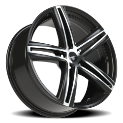 Vision Wheel - Vision Wheel 640-2865GBMF40 640 Nitrous 20x8.5 5x4.5 40mm Gloss Black/Machined - Image 1