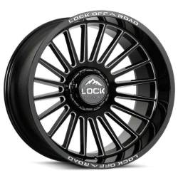 Lock Off-Road - Lock Off-Road INVASION-22186GBM LE06 Invasion 22x10 8x6.5 -18mm Black/Milled - Image 1