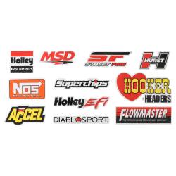 Holley - Holley 36-604 Multi-Purpose 10-Brand Sticker/Decal Pack - Image 1