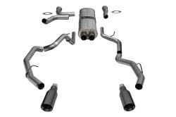 Corsa Performance - Corsa 21389GNM 3" True Dual Catback Exhaust w/Dual Rear Exit & Flat Cut 5" Tips - Image 1