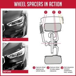 Coyote Premium Wheel Accessories - Coyote 5550-5550H-C14 6061 Billet Alum Wheel Adapter 5x5.50-5x5.50 M14x1.5 1.5" - Image 2
