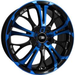 HD Wheels - HD Wheels SO17701440BK-BL Spinout 17x7 5x4.25/4.5 40mm Gloss Black/Blue - Image 1
