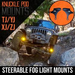 GateKeeper Off-Road - GateKeeper Off-Road KPTJXJ-GK Steerable Light Pod Mounts for Jeep XJ/YJ/TJ/ZJ - Image 3