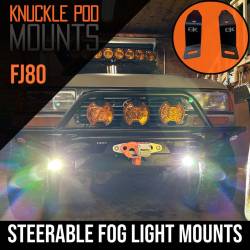 GateKeeper Off-Road - GateKeeper Off-Road KPFJ80UM-GK Steerable Light Pod Mounts for FJ80 Landcruiser - Image 2