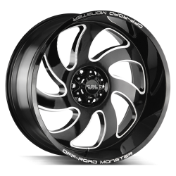 Off Road Monster - Off Road Monster M07 20x10 5x150 -19mm Gloss Black/Milled M070550N19GBML - Image 1