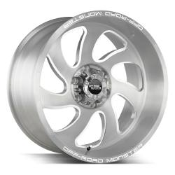 Off Road Monster - Off Road Monster M07 22x12 5x5.0 -44mm Brushed Silver M07212527N44BFS - Image 1