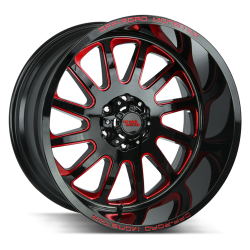 Off Road Monster - Off Road Monster M17 20x10 5x150 -19mm Gloss Black/Red Milled M170550N19GBMLR - Image 1
