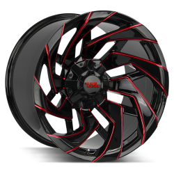 Off Road Monster - Off Road Monster M24 20x10 5x5.0/5.5 -19mm Black/Red Milled M240527N19GBMLR - Image 1
