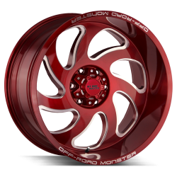 Off Road Monster - Off Road Monster M07 24x12 8x6.5 -44mm Candy Red M07412865N44R - Image 1