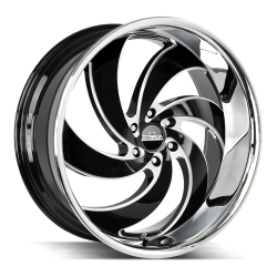 Strada - Strada Wheels C06463924GBMLSS RETRO 6 24x10 6x5.5 24mm Gloss Black/Milled - Image 1