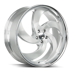 Strada - Strada Wheels C05251515BFSMLSS RETRO 5 22x9 5x115 15mm Brushed Silver/Milled - Image 1