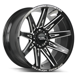 Off Road Monster - Off Road Monster M25 20x10 5x5.0 -19mm Gloss Black/Milled M250527N19GBML - Image 1