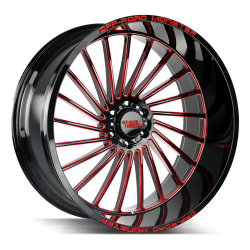 Off Road Monster - Off Road Monster M27 26x12 6x5.5 -44mm Gloss Black/Red Milled M27612639N44GBMLR - Image 1