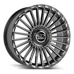Strada - Strada Wheels MARTELLO 20x8.5 5x112/115 30mm Black/Milled SF6808550230GBML - Image 1