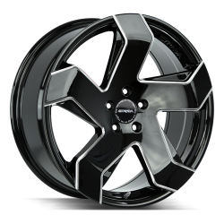 Strada - Strada Wheels COLTELLO 24x10 6x5.5 24mm Gloss Black/Milled S65463924GBMLE - Image 1