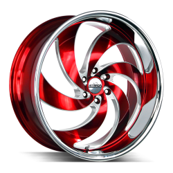Strada - Strada Wheels C06463524RMLSS RETRO 6 24x10 6x135 24mm Candy Red/Milled - Image 1