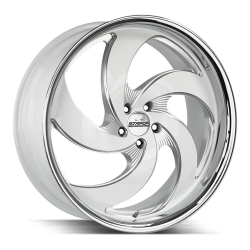 Strada - Strada Wheels RETRO 5 22x10 6x5.5 24mm Gloss White/Milled C05263924DWMLSS - Image 1