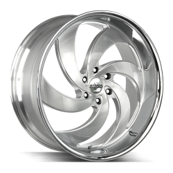 Strada - Strada Wheels C06451515BFSMLSS RETRO 6 24x10 5x115 15mm Brushed Silver/Milled - Image 1