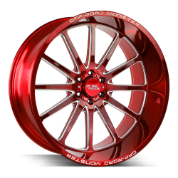 Off Road Monster - Off Road Monster M26 26x12 6x5.5 -44mm Candy Red/Milled M26612639N44RML - Image 1