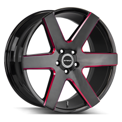 Strada - Strada Wheels CODA 20x8.5 5x112 35mm Gloss Black/Red Milled S60051235GBMLR - Image 1