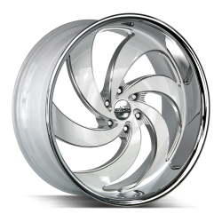 Strada - Strada Wheels RETRO 6 26x10 6x5.5 26mm Gloss White/Milled C06663926WMLSS - Image 1