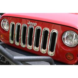 Rugged Ridge 11306.20 Grille Insert Kit Chrome 07-18 Jeep Wrangler JK