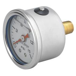 AutoMeter - AutoMeter 2175 Autogage Fuel Pressure Gauge Liquid Filled White 0-15Psi 1.5" - Image 3