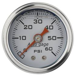 AutoMeter - AutoMeter 2176 Autogage Fuel Pressure Gauge Liquid Filled White 0-60Psi 1.5" - Image 1