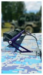 Steinjager - Steinjager Hood Mount Light Bracket w/LEDs-SW Blue for Wrangler JK J0041417 - Image 1