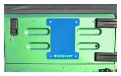 Steinjager - Steinjager Spare Tire Carrier Delete Plate-Playboy Blue for Jeep TJ J0043679 - Image 1