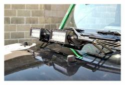 Steinjager - Steinjager Hood Mount Light Bracket Kit-Text Black for Wrangler JK J0041439 - Image 1