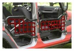 Steinjager - Steinjager Cargo Net Tube Door Covers Front/Rear Red for Wrangler JK J0043667 - Image 1