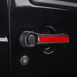 Rugged Ridge - Rugged Ridge 13311.45 Aluminum Door Handle Insert Red for 07-18 Wrangler JKU 4DR - Image 4