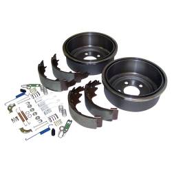 Crown Automotive Jeep Replacement - Crown Automotive 52005350KL Rear Drum Brake Shoe/Drum Kit for 00-06 Jeep TJ/XJ - Image 1