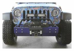 Steinjager - Steinjager Front Bumper Light Bar Bracket-Text Black for Wrangler JK J0045699 - Image 1