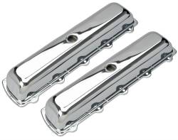 Trans-Dapt Performance - Trans-Dapt 9381 Chrome Plated Steel Valve Covers Short for 64-88 SB Olds 330-455 - Image 1