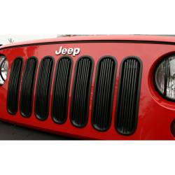 Rugged Ridge 11401.30 Grille Insert Billet Style Black 07-18 Jeep Wrangler JK