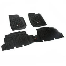 Rugged Ridge - Rugged Ridge Front/Rear Floor Liner Set Black for Wrangler JK 12987.04 - Image 1