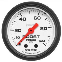 AutoMeter - AutoMeter 5706 Phantom Mechanical Boost Pressure Gauge 0-100PSI 2-1/16" - Image 1