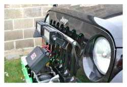 Steinjager - Steinjager Grille Mount Light Bracket w/LEDs-Text Black for Jeep JK J0041413 - Image 1
