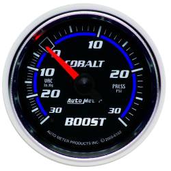 AutoMeter - AutoMeter 6103 Cobalt Mechanical Vacuum/Boost Gauge 30" HG/30PSI 2-1/16" - Image 1