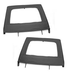 Rugged Ridge - Rugged Ridge 13712.15 Upper Door Kit Rear Black for Jeep 4DR Wrangler - Image 1