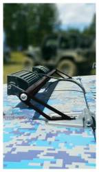 Steinjager - Steinjager Hood Mount Light Bracket w/LEDs Black for Wrangler JK J0040927 - Image 1
