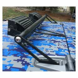 Steinjager - Steinjager Hood Mount Light Bracket w/LEDs Black for Wrangler JK J0040927 - Image 2
